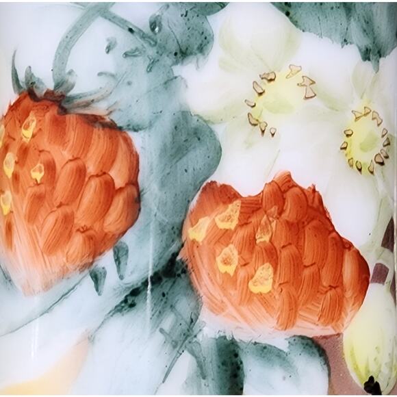 Antique Nippon Hand Painted Pitcher Gold Trim Leaf Mark Japan 4" Floral Berry - Picture 10 of 13